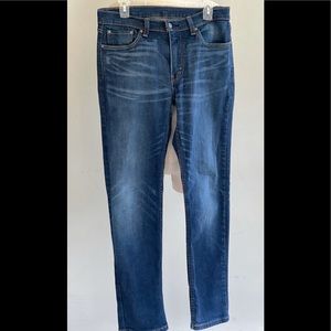 Worn in Levi's 514 Straight Leg Jeans  32 x 32